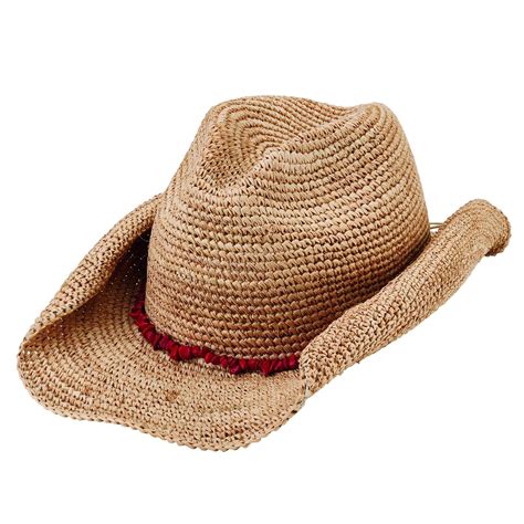 Women's Raffia Cowboy hat .